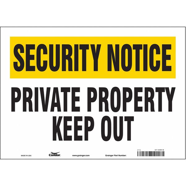 Safety Sign, 10 in Height, 14 in Width, Vinyl, Horizontal Rectangle, English, 473M96