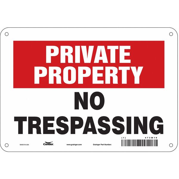 Safety Sign, 7 in Height, 10 in Width, Polyethylene, Vertical Rectangle, English, 473M19