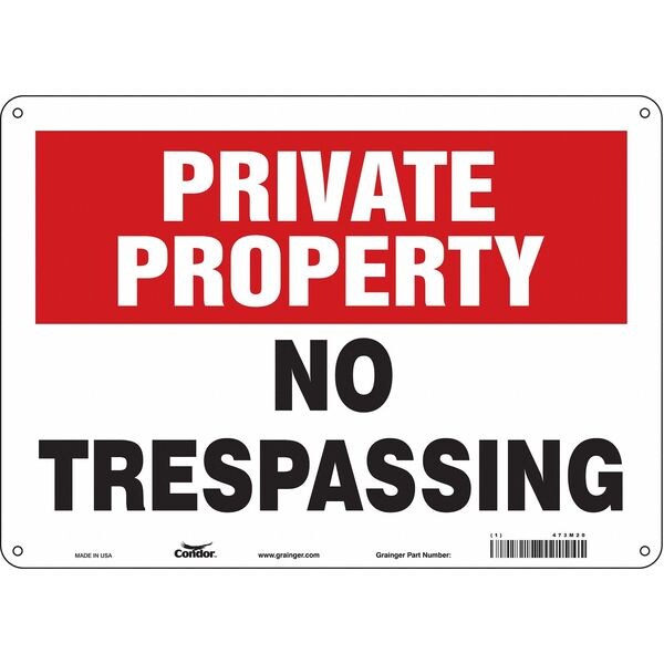 Safety Sign, 10 in Height, 14 in Width, Polyethylene, Horizontal Rectangle, English, 473M20