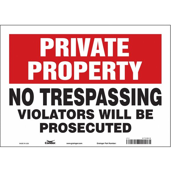 Safety Sign, 10 in Height, 14 in Width, Vinyl, Horizontal Rectangle, English, 473M28
