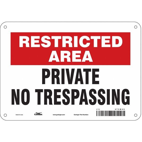 Safety Sign, 7 in Height, 10 in Width, Polyethylene, Vertical Rectangle, English, 473M49