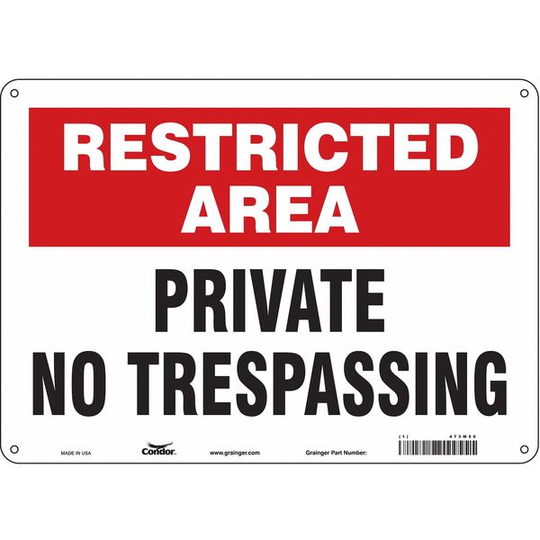 Safety Sign, 10 in Height, 14 in Width, Polyethylene, Horizontal Rectangle, English, 473M50