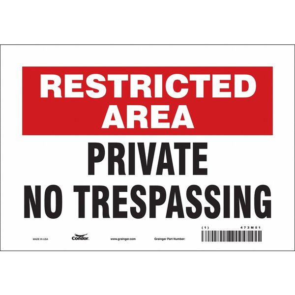 Safety Sign, 7 in Height, 10 in Width, Vinyl, Vertical Rectangle, English, 473M51