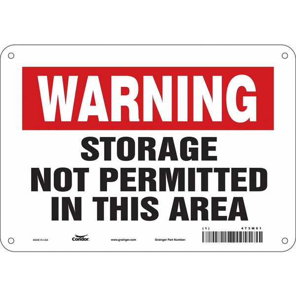 Safety Sign, 7 in Height, 10 in Width, Polyethylene, Vertical Rectangle, English, 473M61