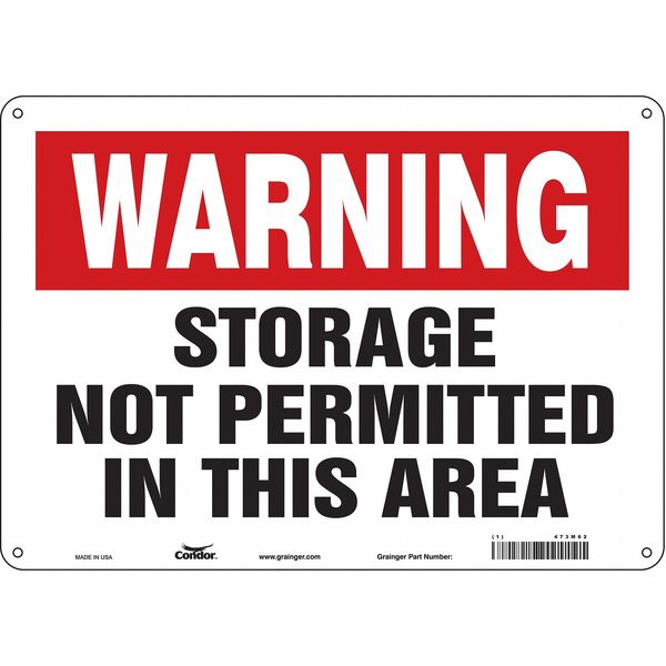 Safety Sign, 10 in Height, 14 in Width, Polyethylene, Horizontal Rectangle, English, 473M62