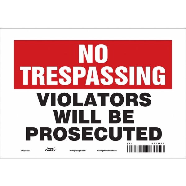 Safety Sign, 7 in Height, 10 in Width, Vinyl, Vertical Rectangle, English, 473M69