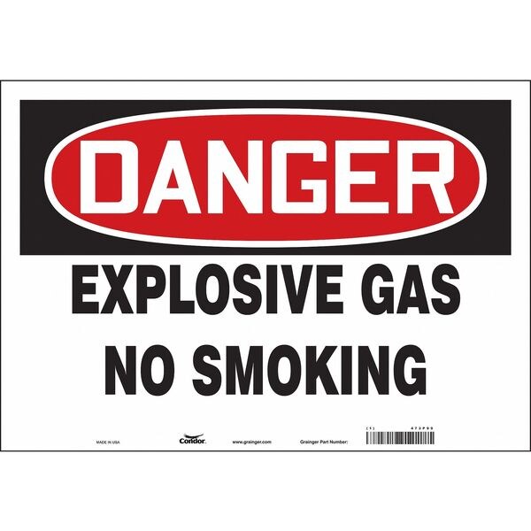 No Smoking Sign, 14 in H, 20 in W, Vinyl, Horizontal Rectangle, English, 473P99