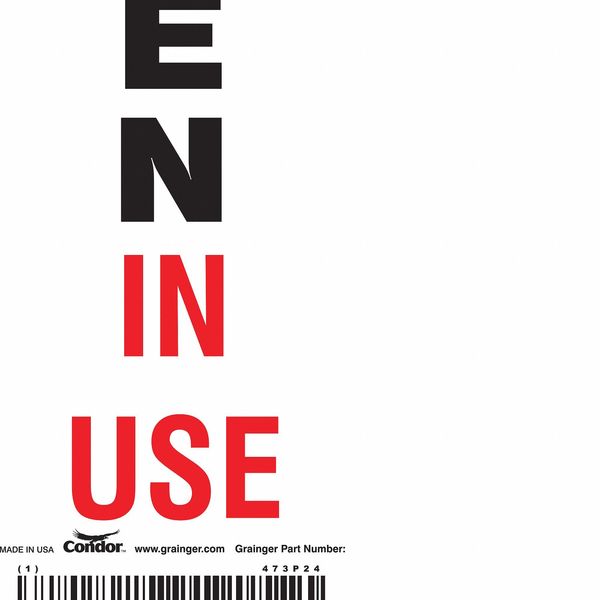 Safety Sign, 10 in Height, 3 1/2 in Width, Polyethylene, Horizontal Rectangle, English