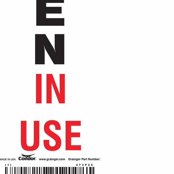 Safety Sign, 10 in Height, 3 1/2 in Width, Vinyl, Horizontal Rectangle, English