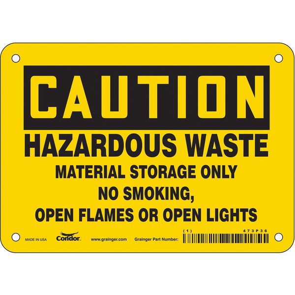 No Smoking Sign, 5 in H, 7 in W, Vinyl, Horizontal Rectangle, English, 473P36