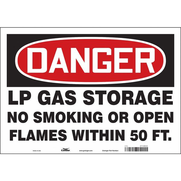 No Smoking Sign, 14 in H, 20 in W, Vinyl, Horizontal Rectangle, English, 473R62