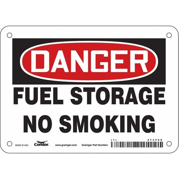 Safety Sign, 5 in H, 7 in W, Vinyl, Horizontal Rectangle, English, 473T68
