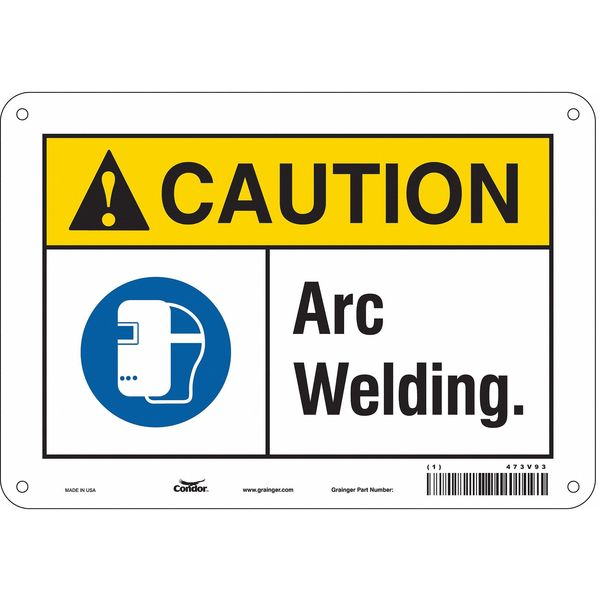 Safety Sign, 7 in Height, 10 in Width, Polyethylene, Vertical Rectangle, English, 473V93