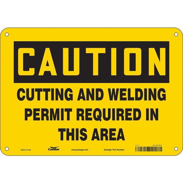 Safety Sign, 7 in Height, 10 in Width, Polyethylene, Vertical Rectangle, English, 473V99