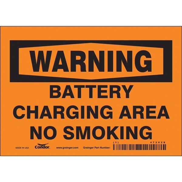 No Smoking Sign, 5 in H, 7 in W, Vinyl, Horizontal Rectangle, English, 473V28