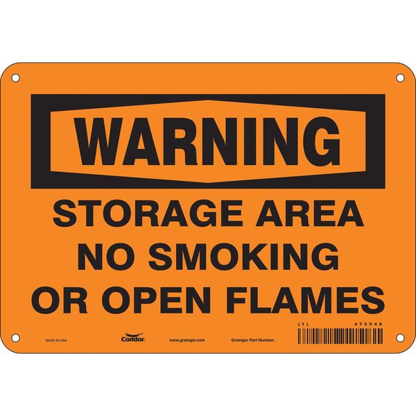 No Smoking Sign, 5 in H, 7 in W, Vinyl, Horizontal Rectangle, English, 473V49