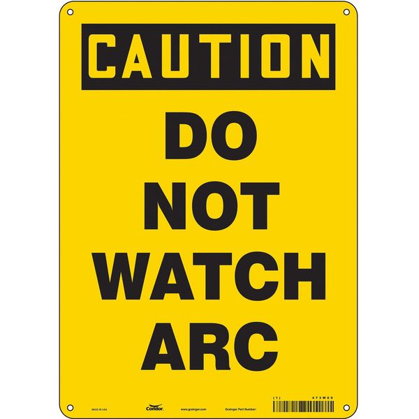 Safety Sign, 14 in Height, 10 in Width, Polyethylene, Vertical Rectangle, English, 473W09