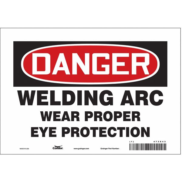 Safety Sign, 7 in Height, 10 in Width, Vinyl, Vertical Rectangle, English, 473X43