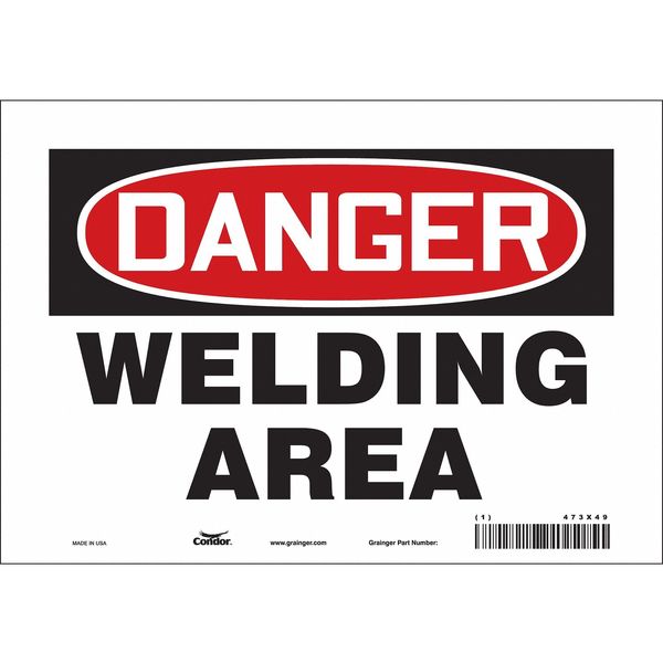 Safety Sign, 7 in Height, 10 in Width, Vinyl, Vertical Rectangle, English, 473X49