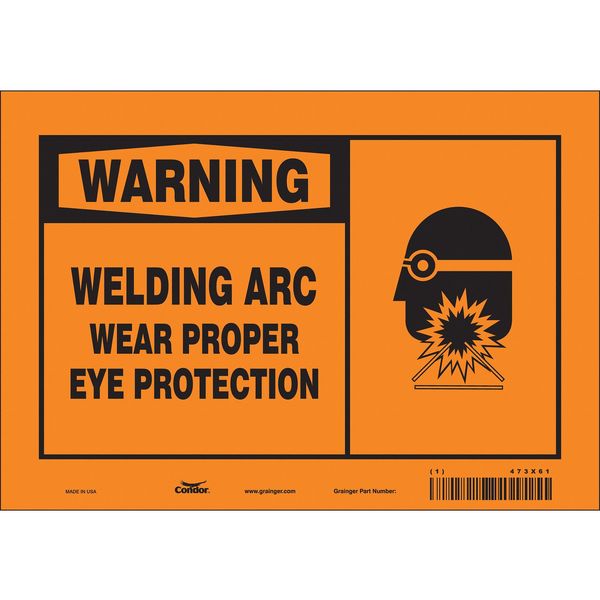 Safety Sign, 7 in Height, 10 in Width, Vinyl, Vertical Rectangle, English, 473X61