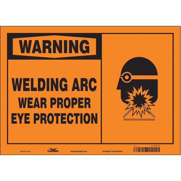Safety Sign, 10 in Height, 14 in Width, Vinyl, Horizontal Rectangle, English, 473X62