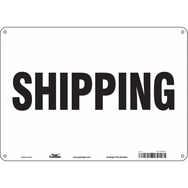Safety Sign, 10 in Height, 14 in Width, Polyethylene, Horizontal Rectangle, English, 473C81