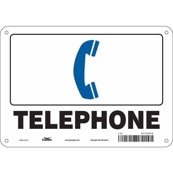 Safety Sign, 7 in Height, 10 in Width, Polyethylene, Vertical Rectangle, English, 473C92