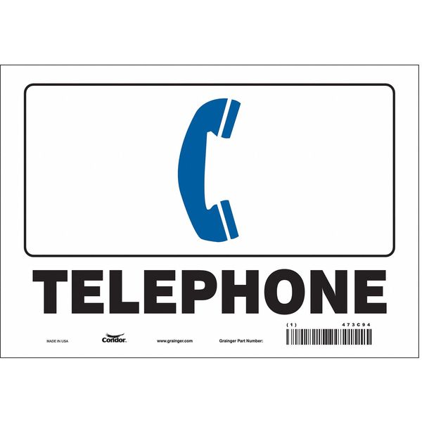 Safety Sign, 7 in Height, 10 in Width, Vinyl, Vertical Rectangle, English, 473C94