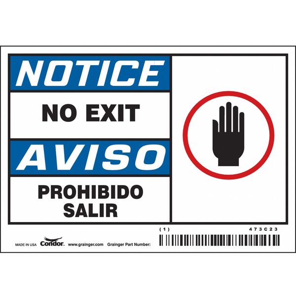 No Exit Sign, English, 3-1/2