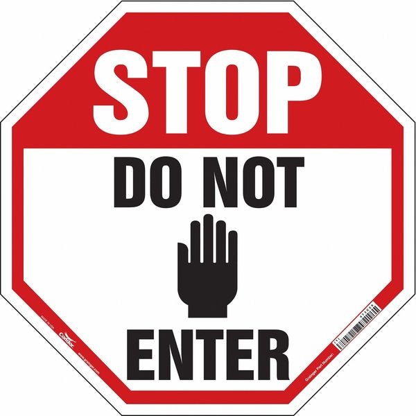 Safety Sign, 24 in H, 24 in W, Vinyl, Octagon, English, 473C26
