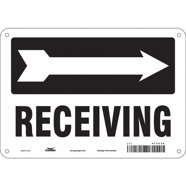 Safety Sign, 7 in Height, 10 in Width, Polyethylene, Vertical Rectangle, English, 473C30