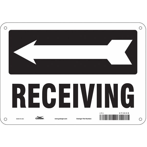 Safety Sign, 7 in Height, 10 in Width, Polyethylene, Vertical Rectangle, English, 473C39