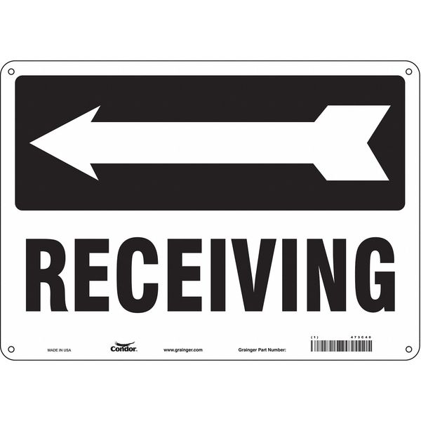 Safety Sign, 10 in Height, 14 in Width, Polyethylene, Horizontal Rectangle, English, 473C40