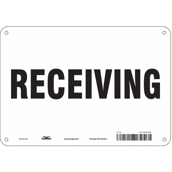Safety Sign, 7 in Height, 10 in Width, Polyethylene, Vertical Rectangle, English, 473C50