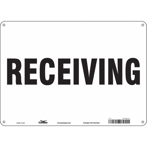 Safety Sign, 10 in Height, 14 in Width, Polyethylene, Horizontal Rectangle, English, 473C51