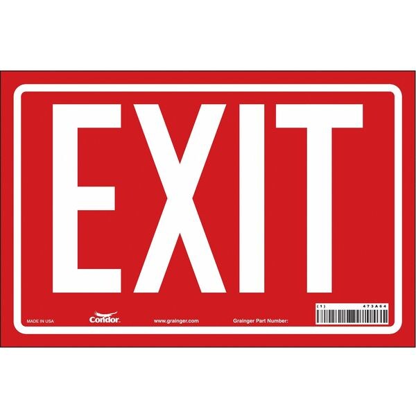Safety Sign, 8 in x 12 in, Vinyl