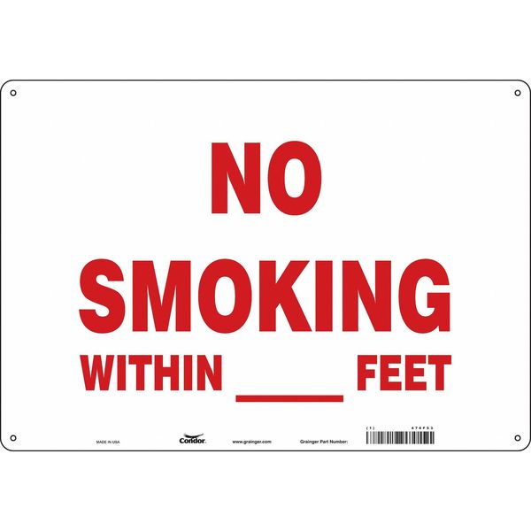 Safety Sign, 14 in H, 20 in W, Polyethylene, Horizontal Rectangle, English, 474F53