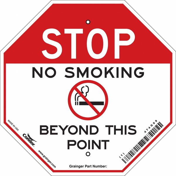 Safety Sign, 12 in H, 12 in W, Polyethylene, Square, English, 474G09