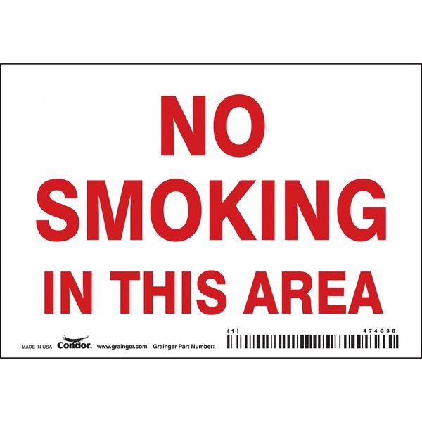 Safety Sign, 3 1/2 in H, 5 in W, Vinyl, Horizontal Rectangle, English, 474G38