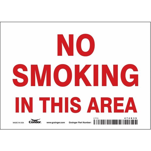 Safety Sign, 5 in H, 7 in W, Vinyl, Horizontal Rectangle, English, 474G39