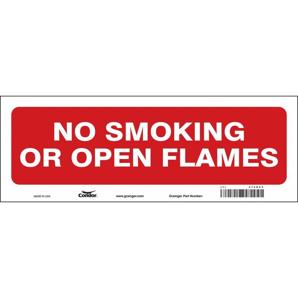 Safety Sign, 5 in H, 14 in W, Vinyl, Vertical Rectangle, English, 474H65