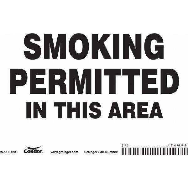 Safety Sign, 5 in H, 7 in W, Vinyl, Horizontal Rectangle, English, 474M95
