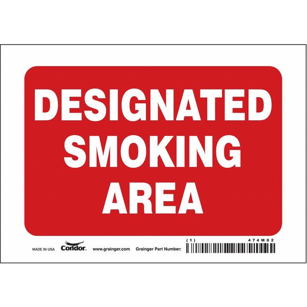 Safety Sign, 5 in H, 7 in W, Vinyl, Horizontal Rectangle, English, 474M02