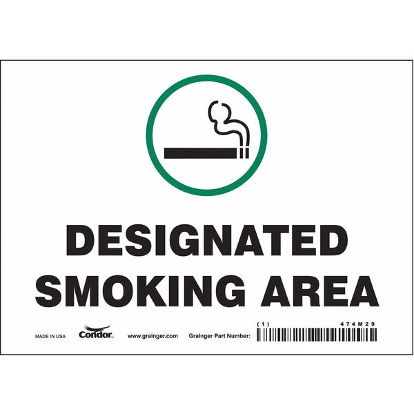 Safety Sign, 5 in H, 7 in W, Vinyl, Horizontal Rectangle, English, 474M29
