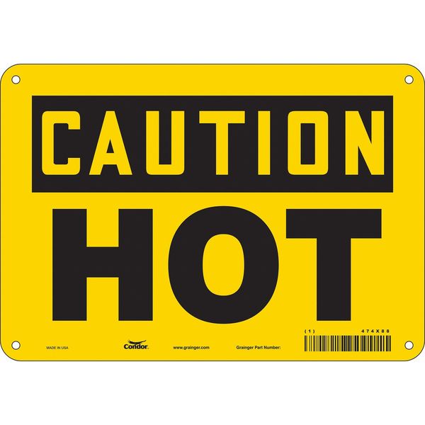 Danger Sign, 7 in H, 10 in W, Polyethylene, Vertical Rectangle, English, 474X88