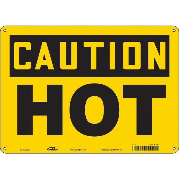 Danger Sign, 10 in H, 14 in W, Polyethylene, Horizontal Rectangle, English, 474X89