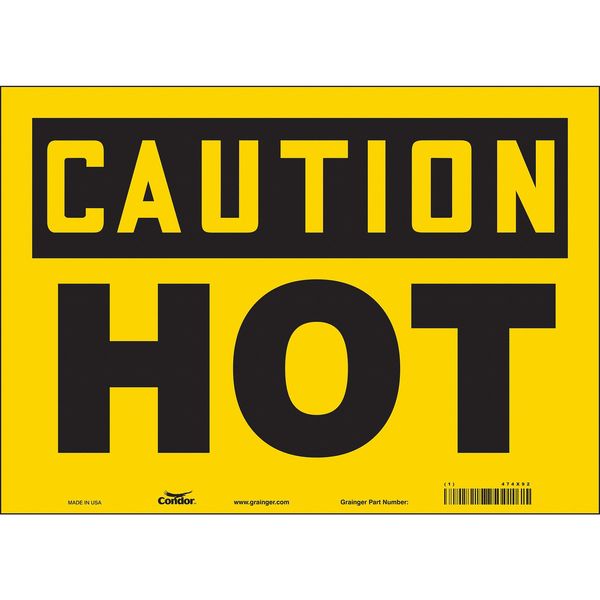Danger Sign, 10 in H, 14 in W, Vinyl, Horizontal Rectangle, English, 474X92