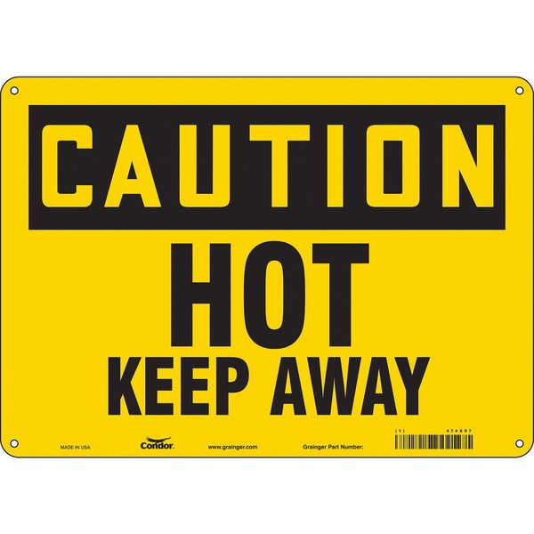 Safety Sign, 10 in Height, 14 in Width, Polyethylene, Horizontal Rectangle, English, 474X97