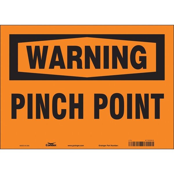 Safety Sign, 10 in Height, 14 in Width, Vinyl, Horizontal Rectangle, English, 475D96