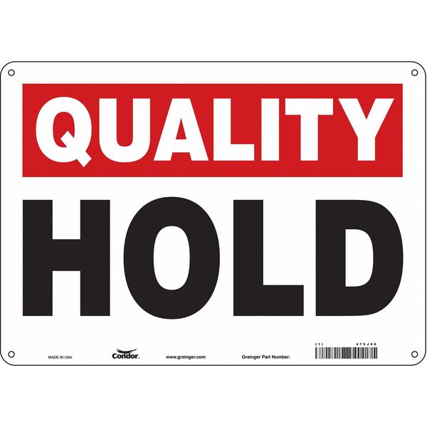 Safety Sign, 10 in Height, 14 in Width, Polyethylene, Horizontal Rectangle, English, 475J88